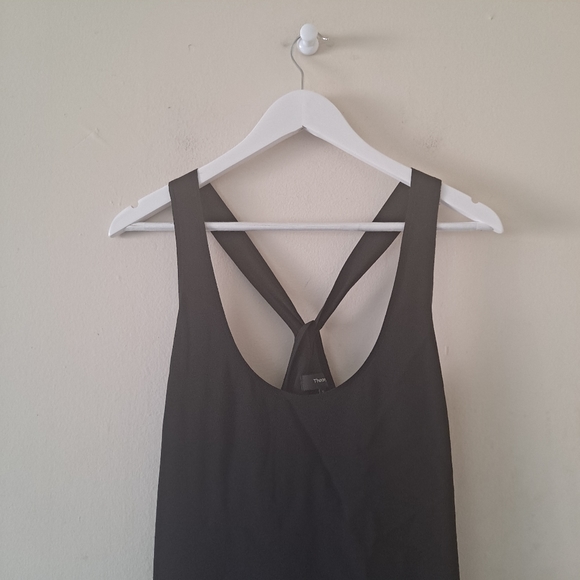 Theory Black Halter Neck Tie Back Slinky Sleeveless Top - Size Small - Picture 6 of 8